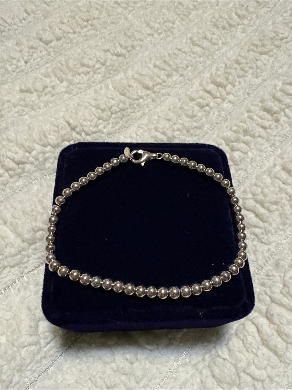 Sterling Silver Bead Bracelet in Silver